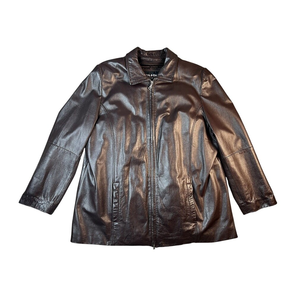 Wilsons Leather Men's Brown Jacket Removable Thinsulate Ultra Liner Size XL